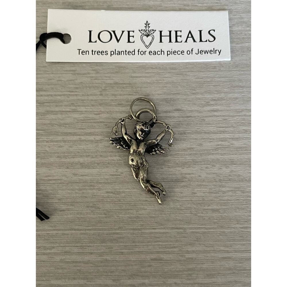 Love Heals White Bronze Cupid Charm Be Creative Jewelry Ojai CA LH11